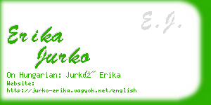 erika jurko business card